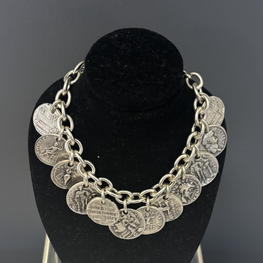 Aurelia Greek Coin Statement Bracelet