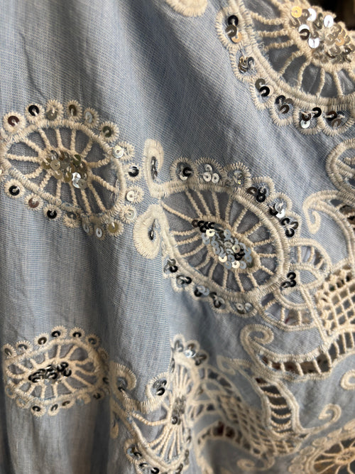 Santorini Crochet Mini Dress