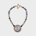 Luna Relic Quartz & Hematite Intaglio Necklace