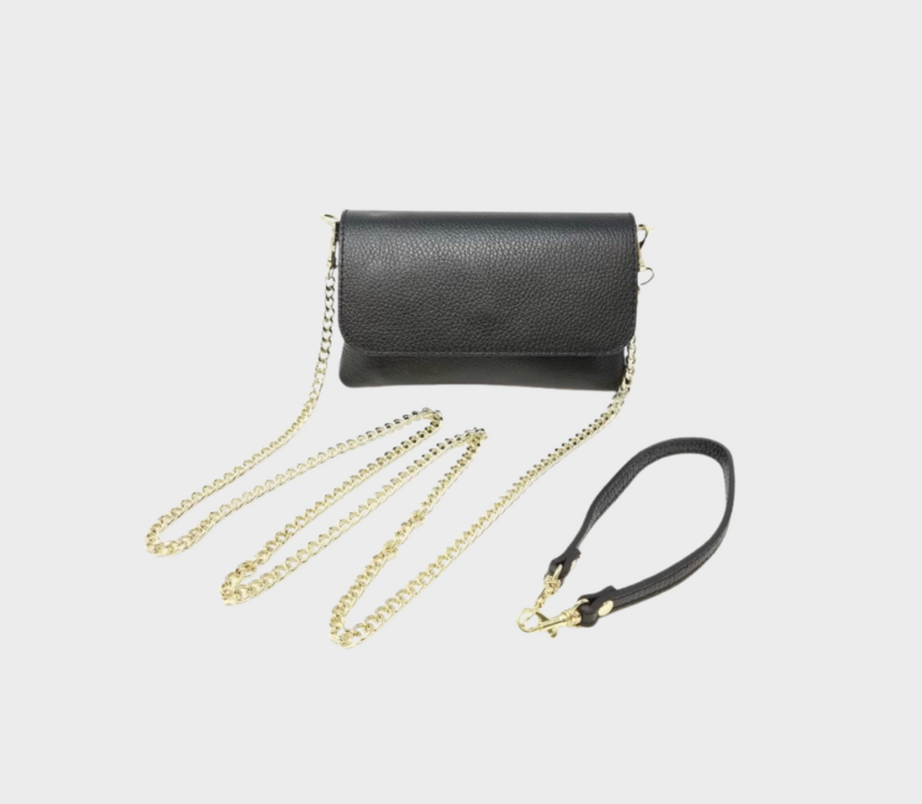 Milano Italian Leather Convertible Crossbody Bag