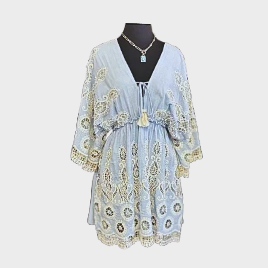 Solea Crochet Lace Boho Mini Dress