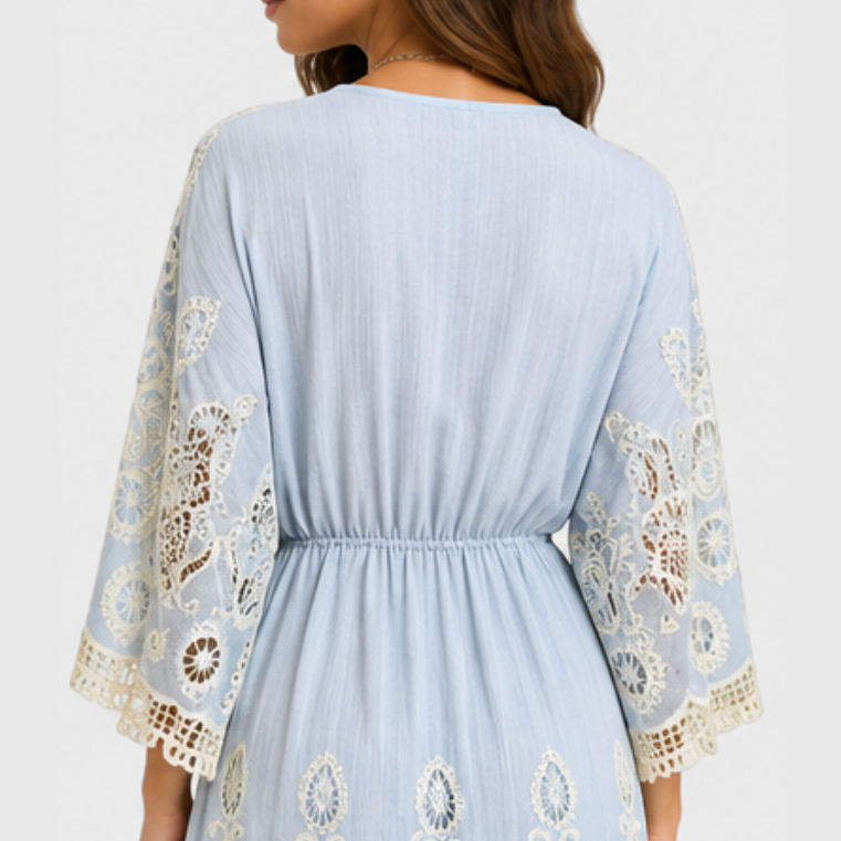 Solea Crochet Lace Boho Mini Dress
